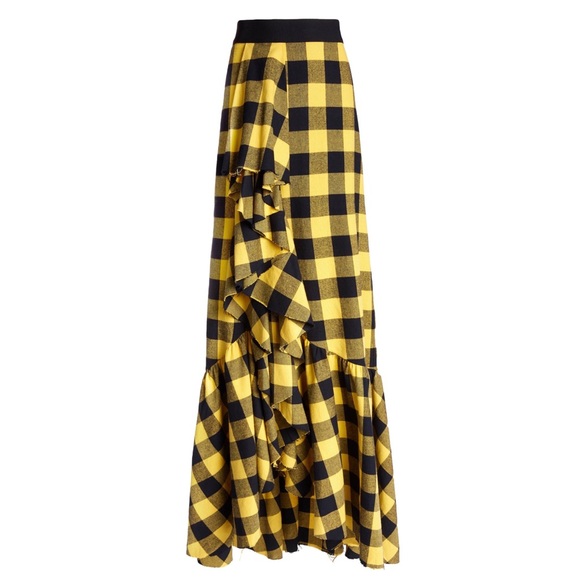 ALICE + OLIVIA Arianna Ruffle Trumpet Skirt - Picture 2 of 8